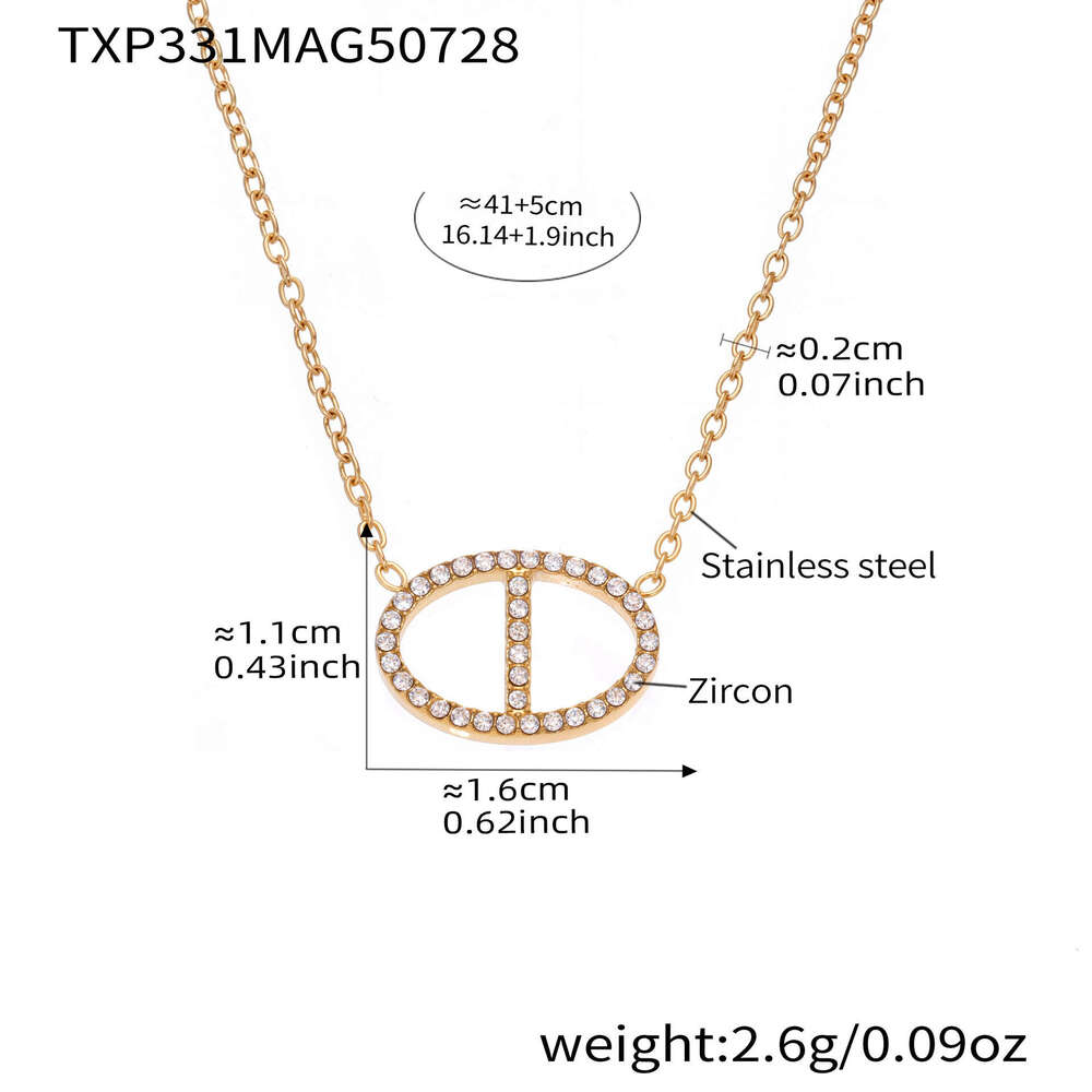 trends Fashion Love Pendant Gold Chains Choker Women Jewelry Wedding Party Gift New Style Stainless Steel Sliver Necklace