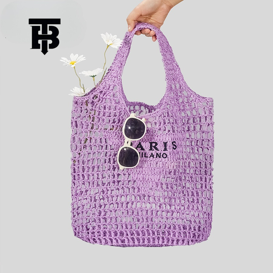 TB BHULAMTE Free Shipping Designer Luxury Trendy Urban Minimalist Luxury bag Women's Handbag Embroidered Letters Mesh Bag Hand Woven Hollow Grass