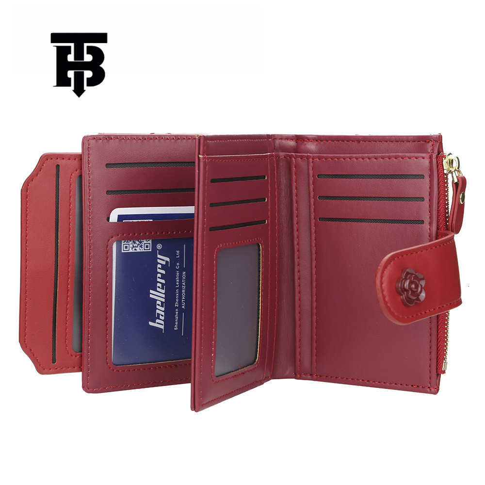 TB BHULAMTE Free Shipping Designer Luxury Women's Short Wallet Korean Version Diamond Grid Multi Slot Card Bag Zipper Coin Bag Driver's Lice