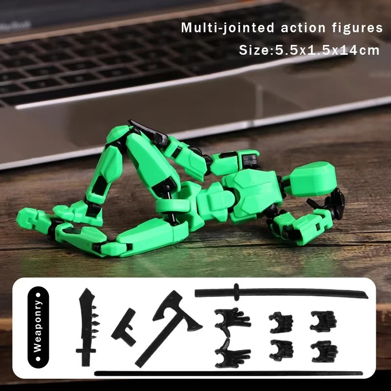 Titan 13 Action Figure 3D Printed Multi Joint Movable Doll Lucky Dummy Robot Child Assembled Toys for Kids Stress Relief 250823
