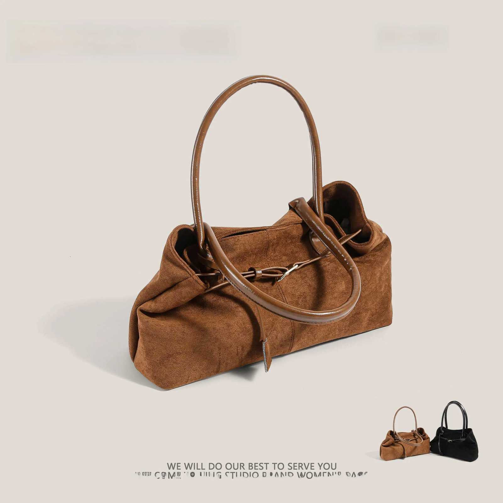 Autumn Winter Womens Suede Underarm Tote Bag Large Capaci Commuter Bag Handbag Trendy 2025 New Sle Soft Leather H250823