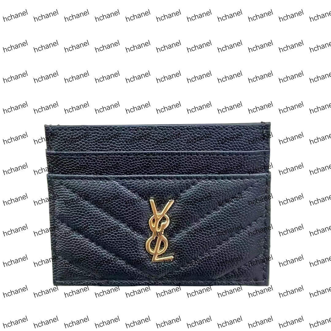 Top High quality luxury Designer wallet France Paris plaid caviar style woman wallet CardHolders pure color genuine leather sheepskin texture men Purse with box