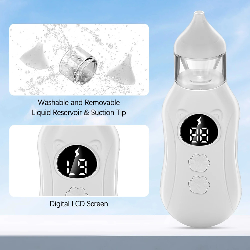 Electric Nasal Aspirator Low Noise 9 Suction Levels Rechargeable Nose Sucker Cleaner Snot Booger Mucus Remover For Infant 250823