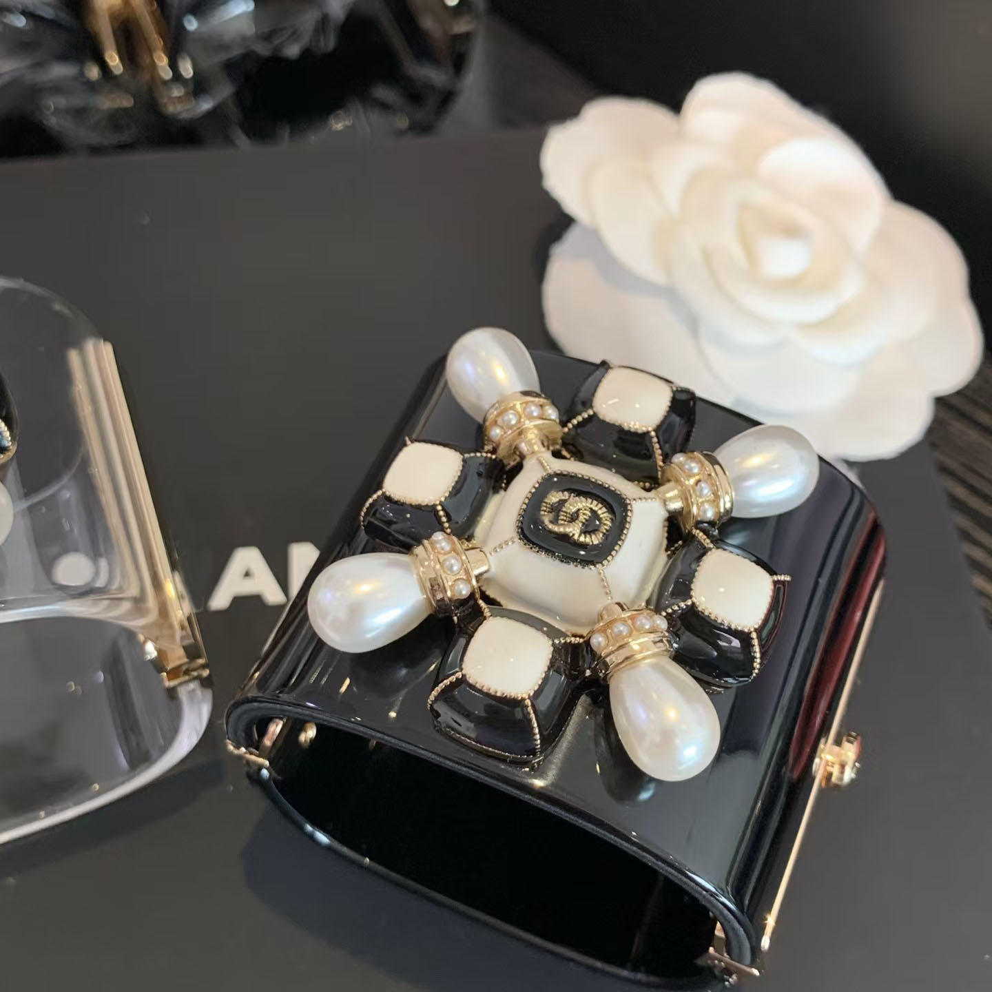 Designer Jewelry Bracelets Bangles Popular Fashion High version Acrylic Black bracelet bangle lady for Women Men Girls Party Wedding Gift With Big Bag