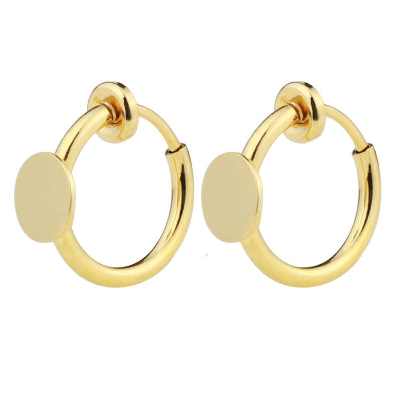 Classic and simple ring Womens earring women Party Wedding Gift Jewelry Letter Gold Plated Circle Hoop Earring luxury jewelry