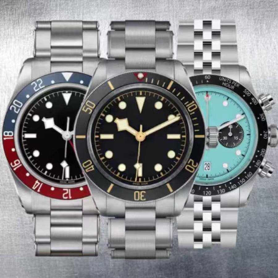 Designer watches automatic movement AAA mens watch Stainless steel/Rubber waterproof reloj orologio montre with box sapphire glass