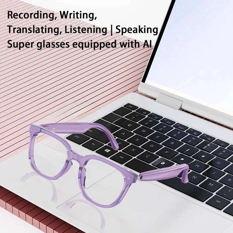 Hy1009 New AI Smart Translation Glasses Wireless 6.0 Stereo Bluetooth Headset Riding Foldable Touch Sunglasses 2025