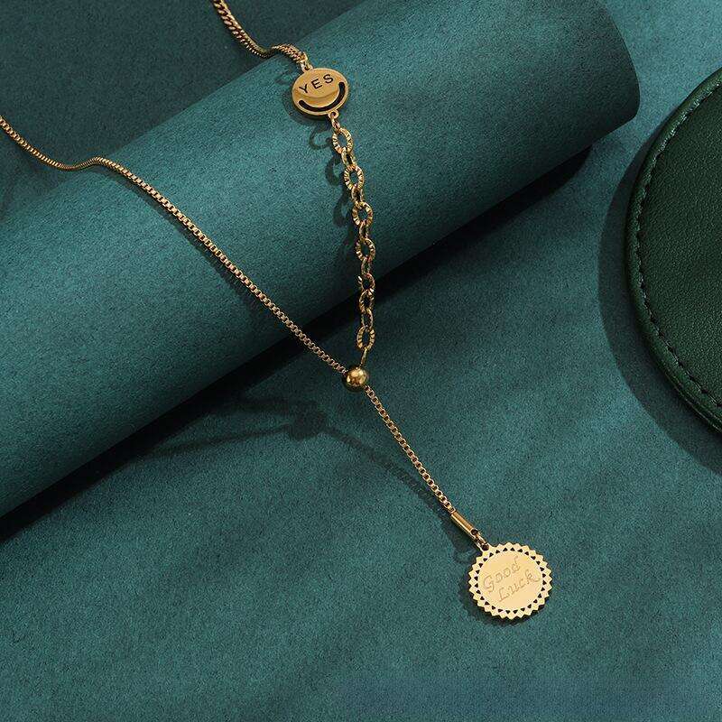 Non Fading Collarbone Chain New Titanium Steel Necklace for Women Niche Versatile Simple Personality Temperament Jewelry Trend