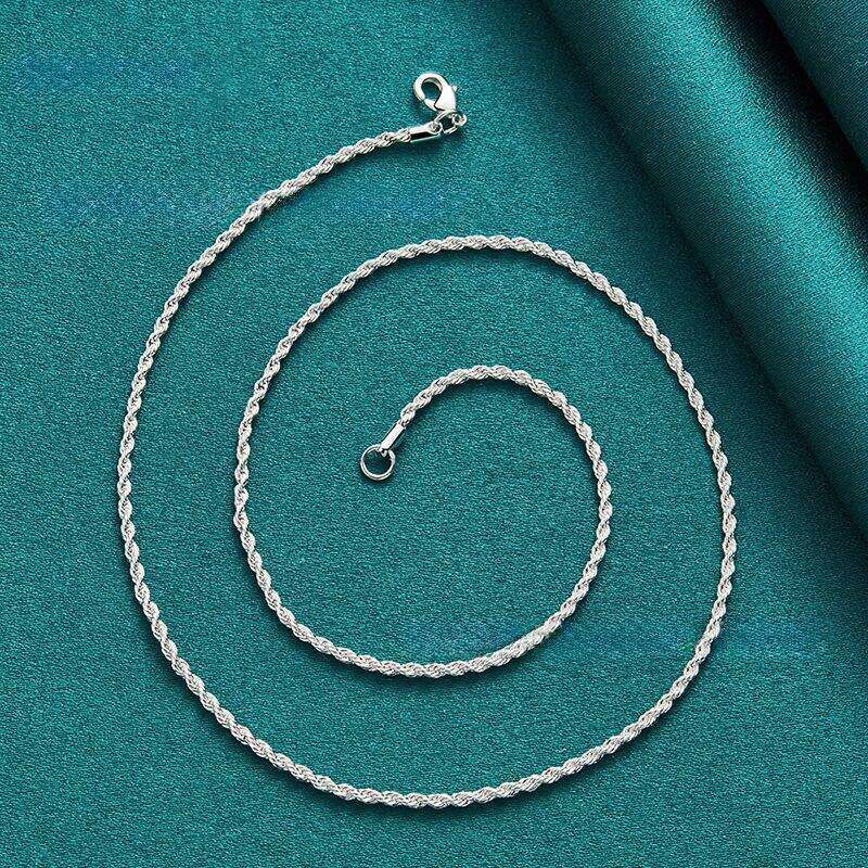 Twisted rope necklace Chokers Hip Hop High Polished Gold Color Stainless Steel Curb Cuban Link Chain Necklace Gift For Men Jewelry