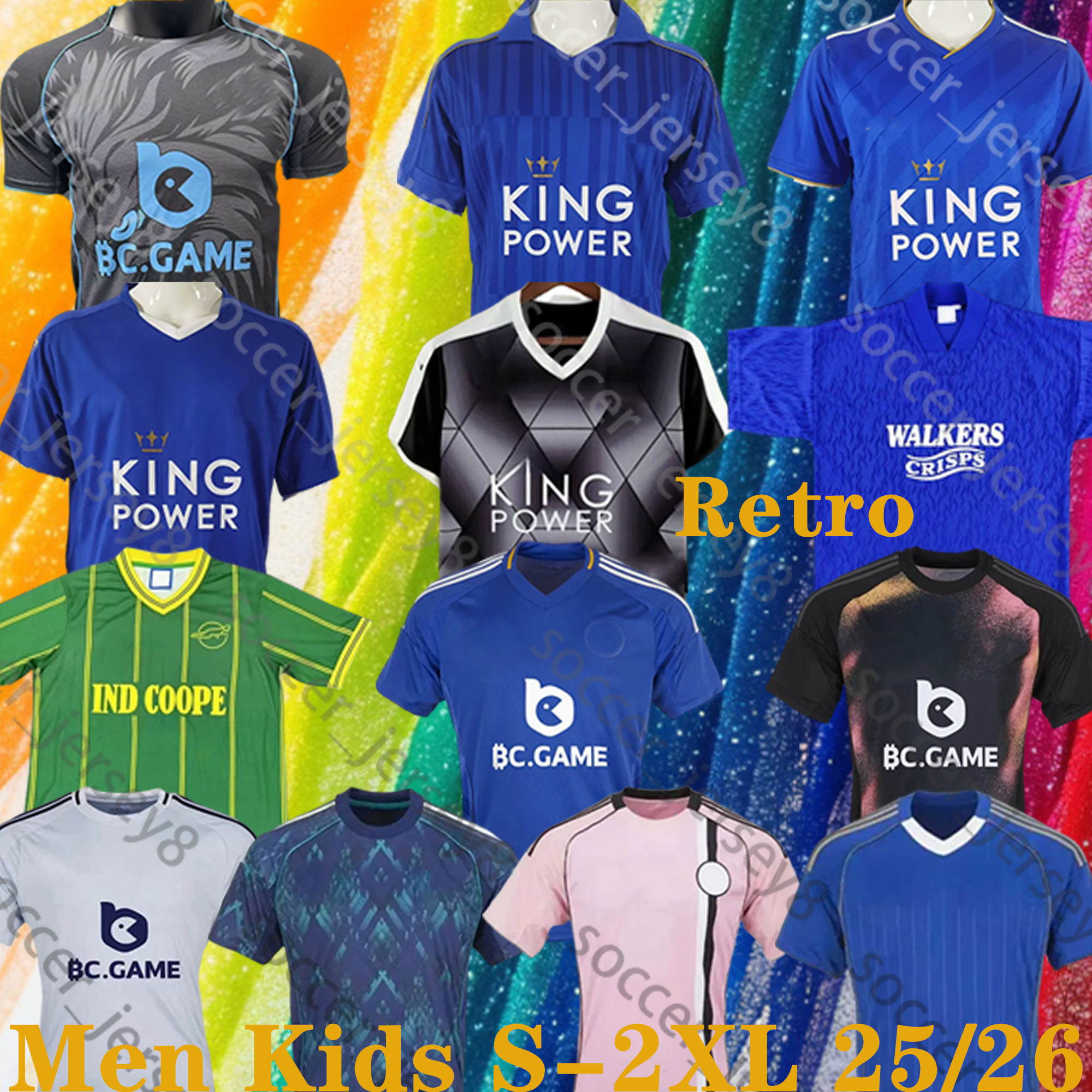 24 25 26 Leicester Cities Soccer Jerseys Retro 84 92 94 15 HOME away blue Leicesters Jersey VARDY MAVIDIDI DAKA Vardy AYOZE 2025 2026 men uniform kid kit Football shirts