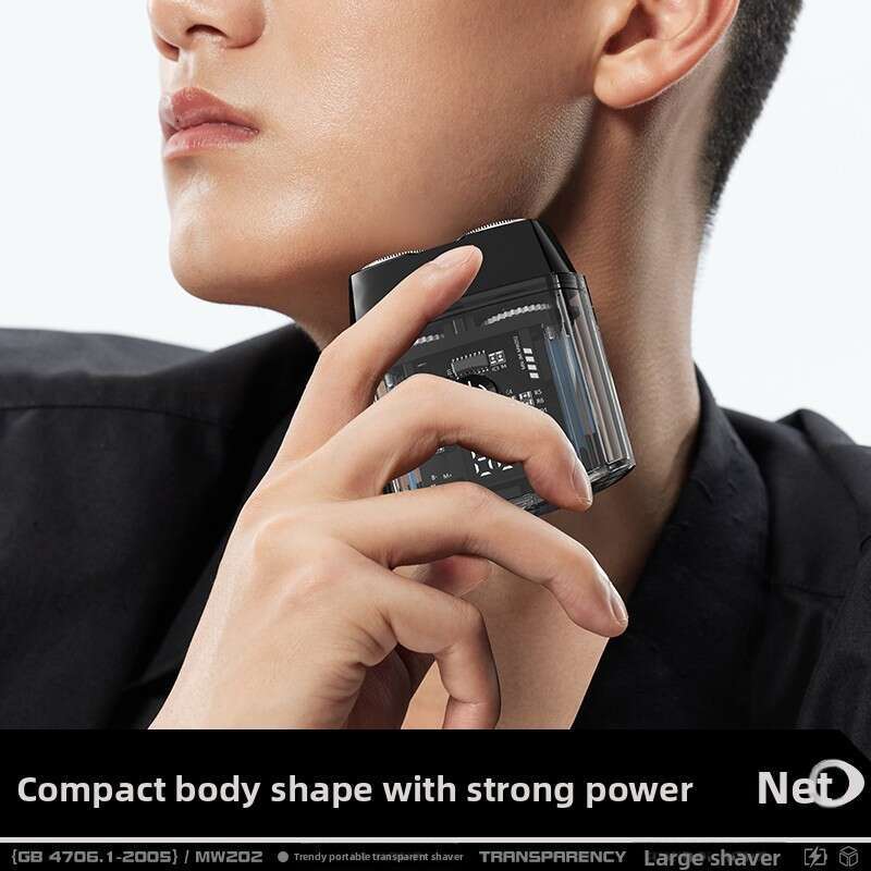 Men's mecha shaver with magnetic suction blade and dual engine trendy and portable full body washing for business trips