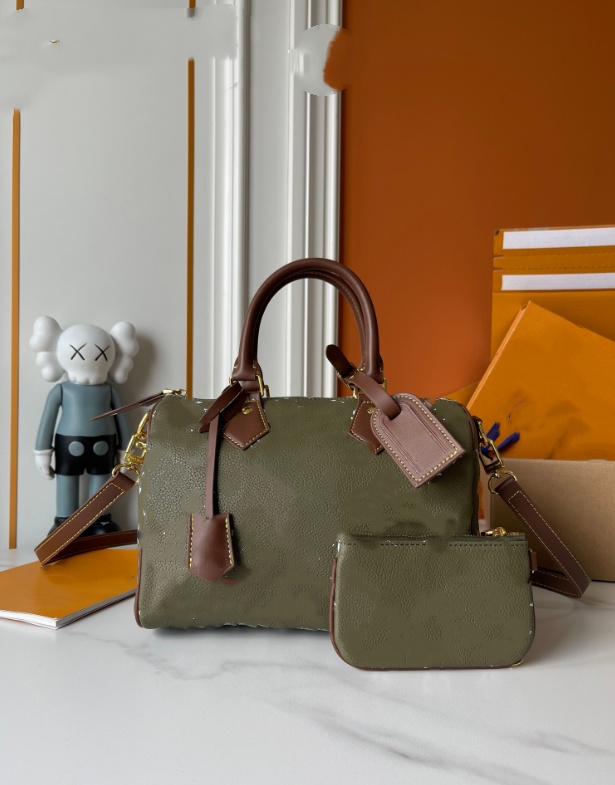 10A Army Green High Quality Pillow Boston Designer bags Handbags Purses Spedys P9 25 Shoulder Bag Handbag Canvas Leather Crossbody Bag Women handbag tote bag new styl