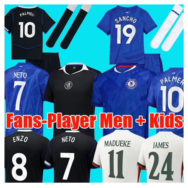 chelses jersey chelseaa 25 26 ENZO NETO DELAP 25 26 PALMER Jackson soccer jersey Disasi Fernandez Mudryk JAMES football shirt men kids sets 2025 2026 chelseaEs third