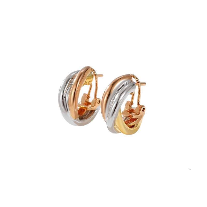 Classic style small letter stud earrings brass girls wedding party daily outfit jewelry women stylish exquisite earrings
