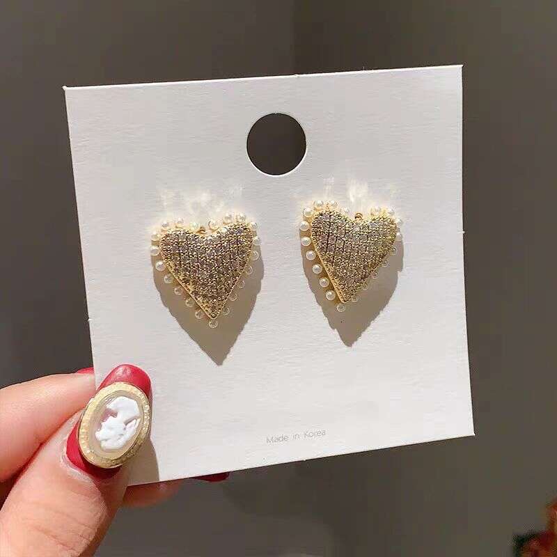 High end simplicity Pearl earrings women's stud earrings Sparkling rhinestone Black Camellia bracelet flower shaped bracelet with adjustable size