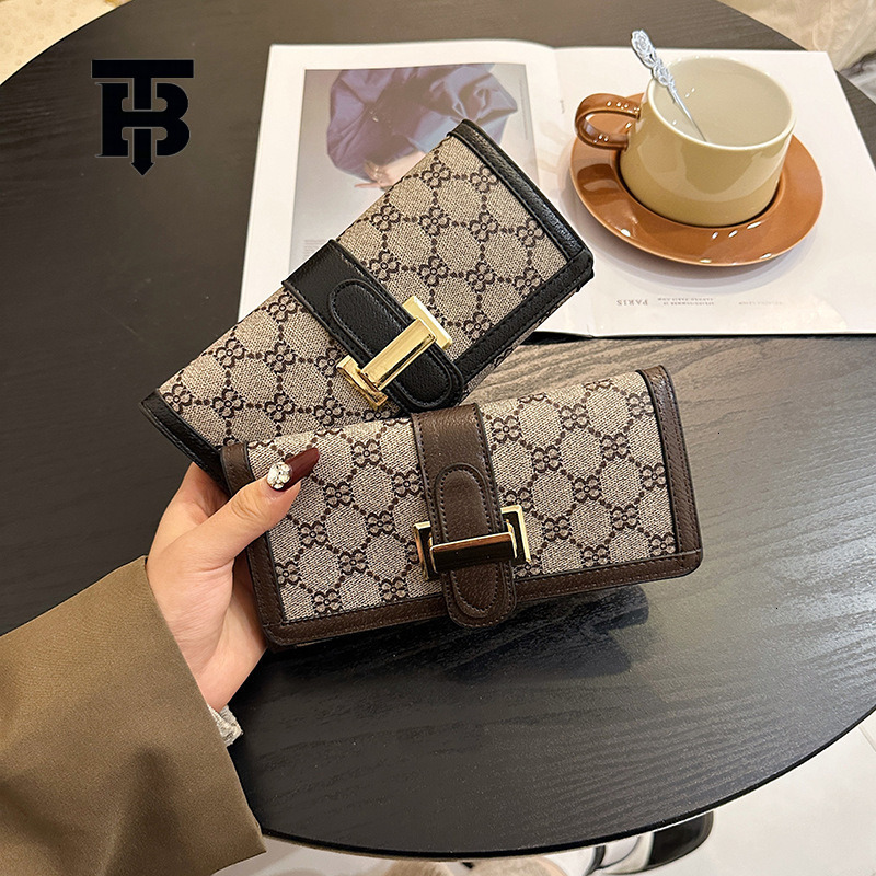 TB BHULAMTE Free Shipping Designer Luxury Houndstooth Luxury Wallet For Female Card Holder Simple And Fashion Coin Bag Long Handbag