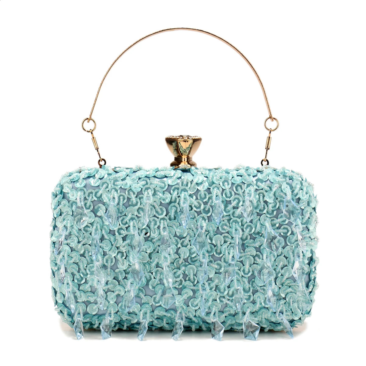 Diamonds Beaded Wedding Chain Shoulder Clutches Plastic Embroidery Party Dinner Purse Tassel Women Evening Bags 250820 - view 5