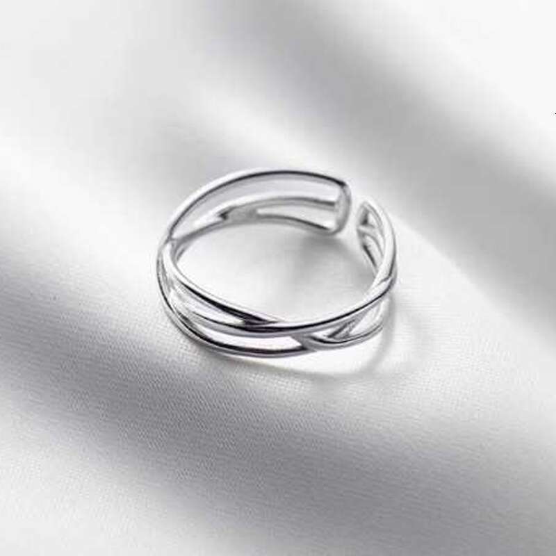 Personalized hollowed out lines silver punk band ring hollow design in platinum color for women wedding jewelry gift have