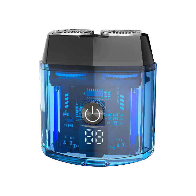 Men's mecha shaver with magnetic suction blade and dual engine trendy and portable full body washing for business trips