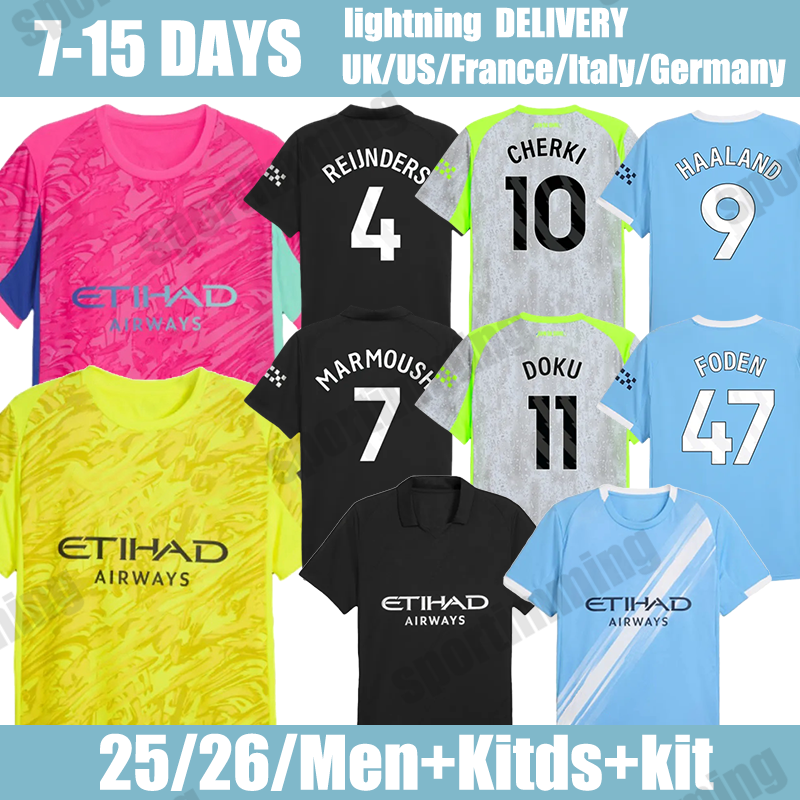 mans city 25 26 kit Soccer Jerseys fans player version Gundogan #19 2024 Football Shirt Mens kids kit uniform