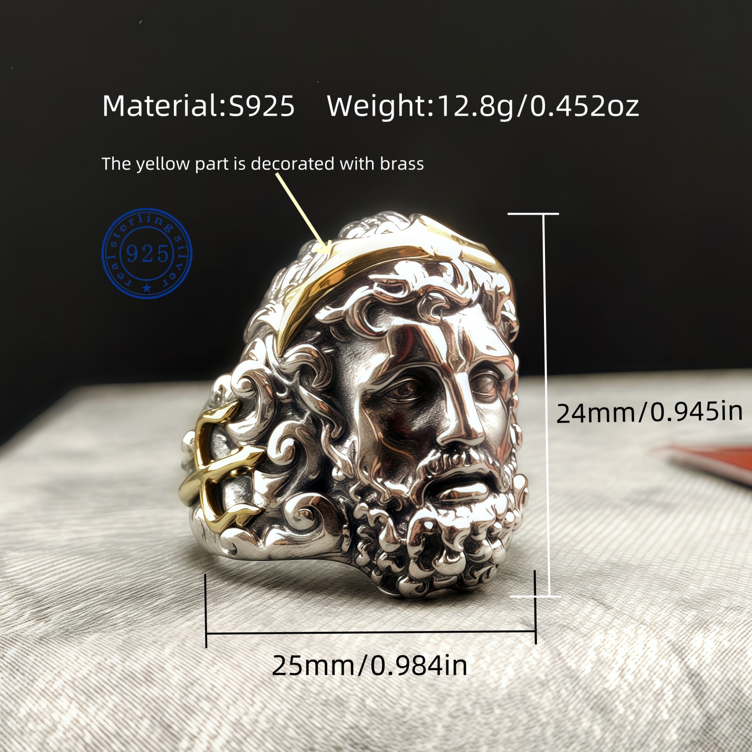 Religious God Allah Faith Great Prophet Ethnic Style Band Ring Symbolizing Good Wishes Ring for Men Women 925 Sterling Silver Adjustable Lucky Band Ri