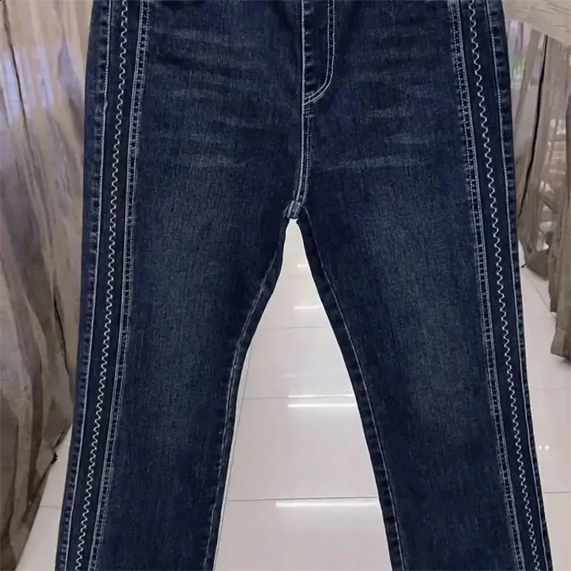 Autumn Korean Jeans Womens Elastic High Waist Wild Women Stretch Pants Wome Denim Lady Trousers Z260313