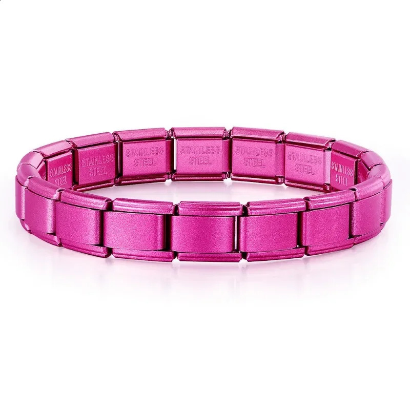 2025 Men and Women Starry Colors 18 Pieces Italian Charm Fit 9mm Stainless Steel Modular Bracelet Wholesale Jewelry 250818