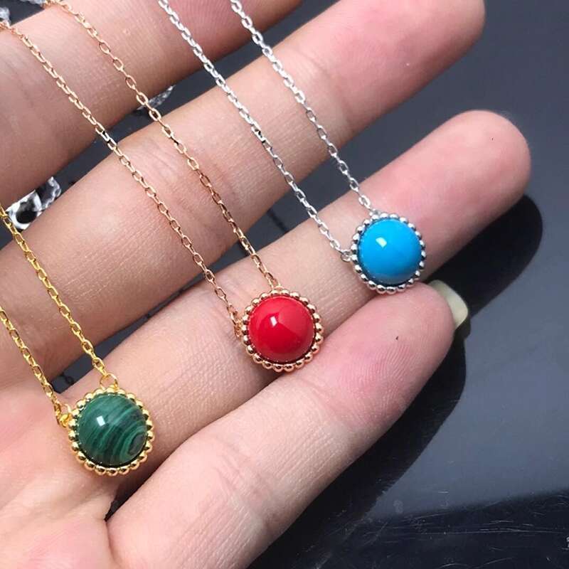 Simple, fashionable and trendy collarbone chain Jewelry Sets Sterling Silver stone Color Change women Lady Party Wedding Gift With Chain
