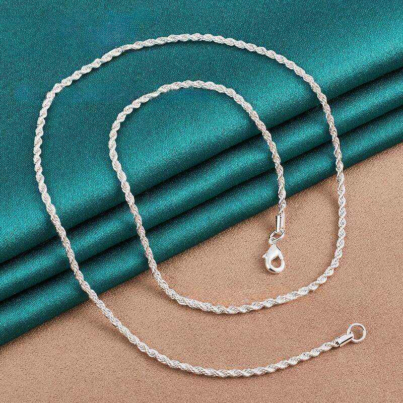 Twisted rope necklace Chokers Hip Hop High Polished Gold Color Stainless Steel Curb Cuban Link Chain Necklace Gift For Men Jewelry