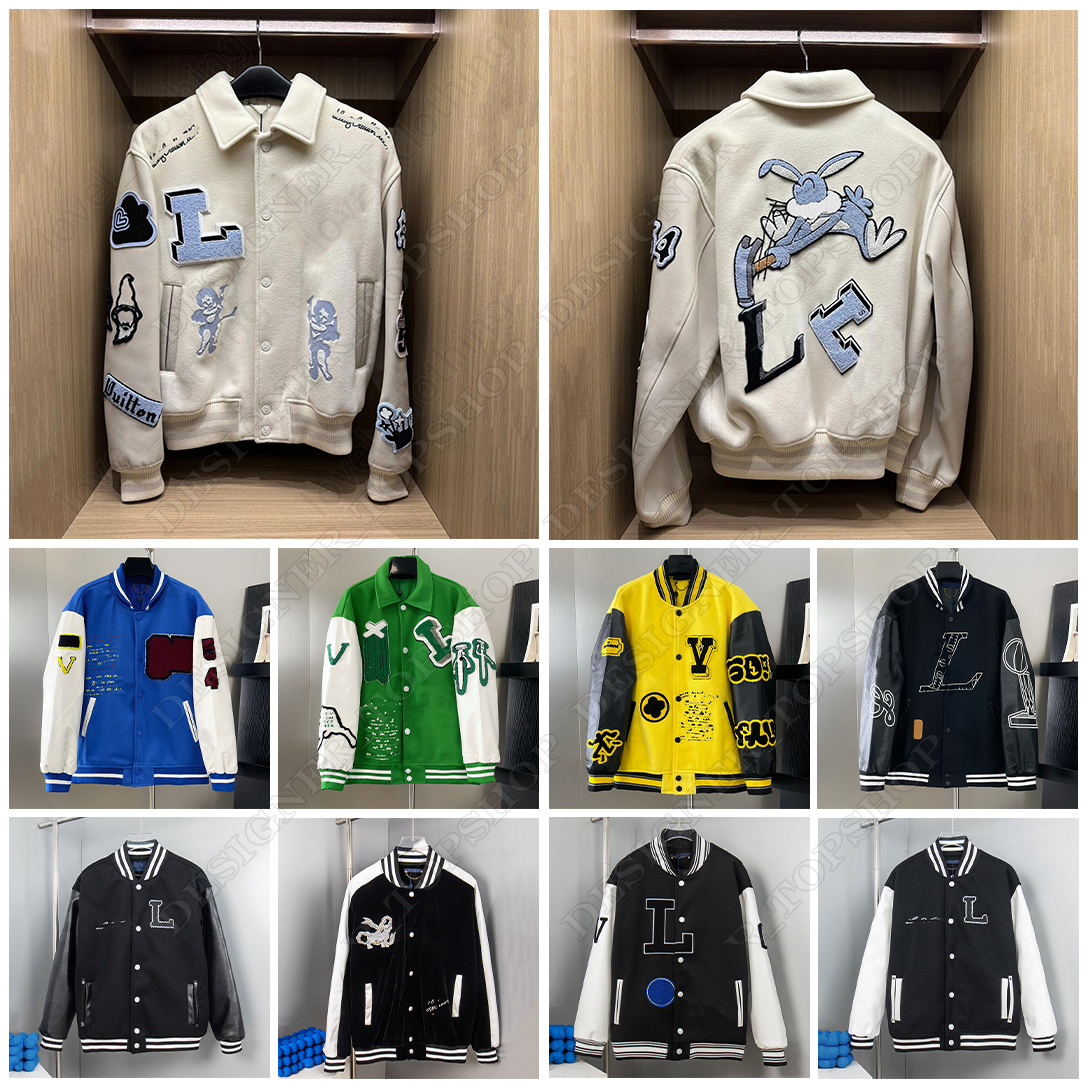 Designer Letterman Jacket L Vintage Bomber Coats 11 Letter Embroidery Autumn Men Baseball Jackets Hip Hop Loose Varsity 30Cz Lvse Jacket Women Men Coats Jacket