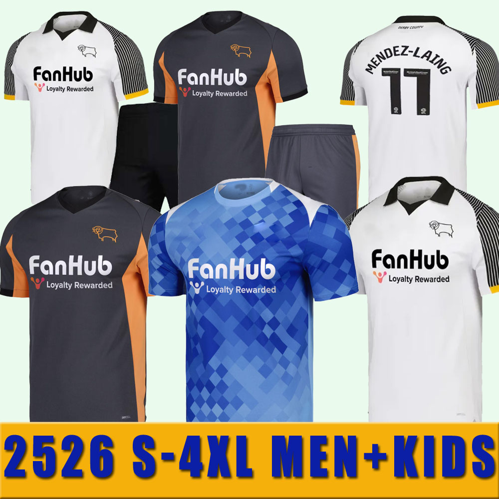 2025 2026 S-4XL Derby County soccer jerseys SIBLEY CASHIN NYAMBE NELSON ELDER FORNAH BARKHUIZEN home away 2024 jersey football shirts kids