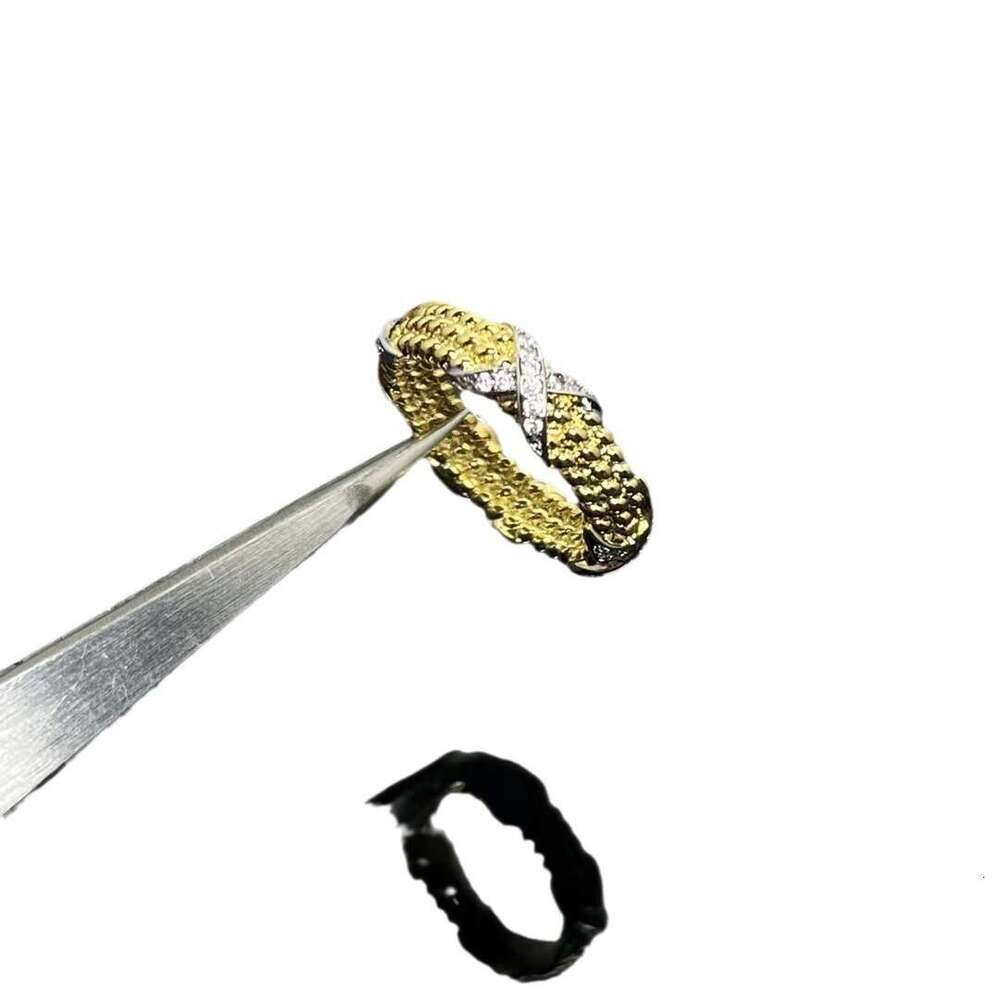 luxury earrings High Version And Heavy Craft Fashion Cross X Color Bead Ring For Women Niche Design High End Sense Jewelry