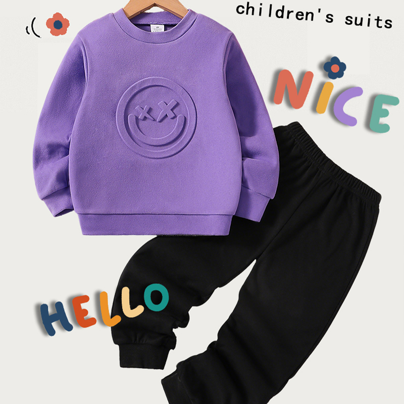 Sweat à motif animé pour enfants unisexe - T-shirt à cou rond confortable pour les filles de garçons - KJ2C4756A