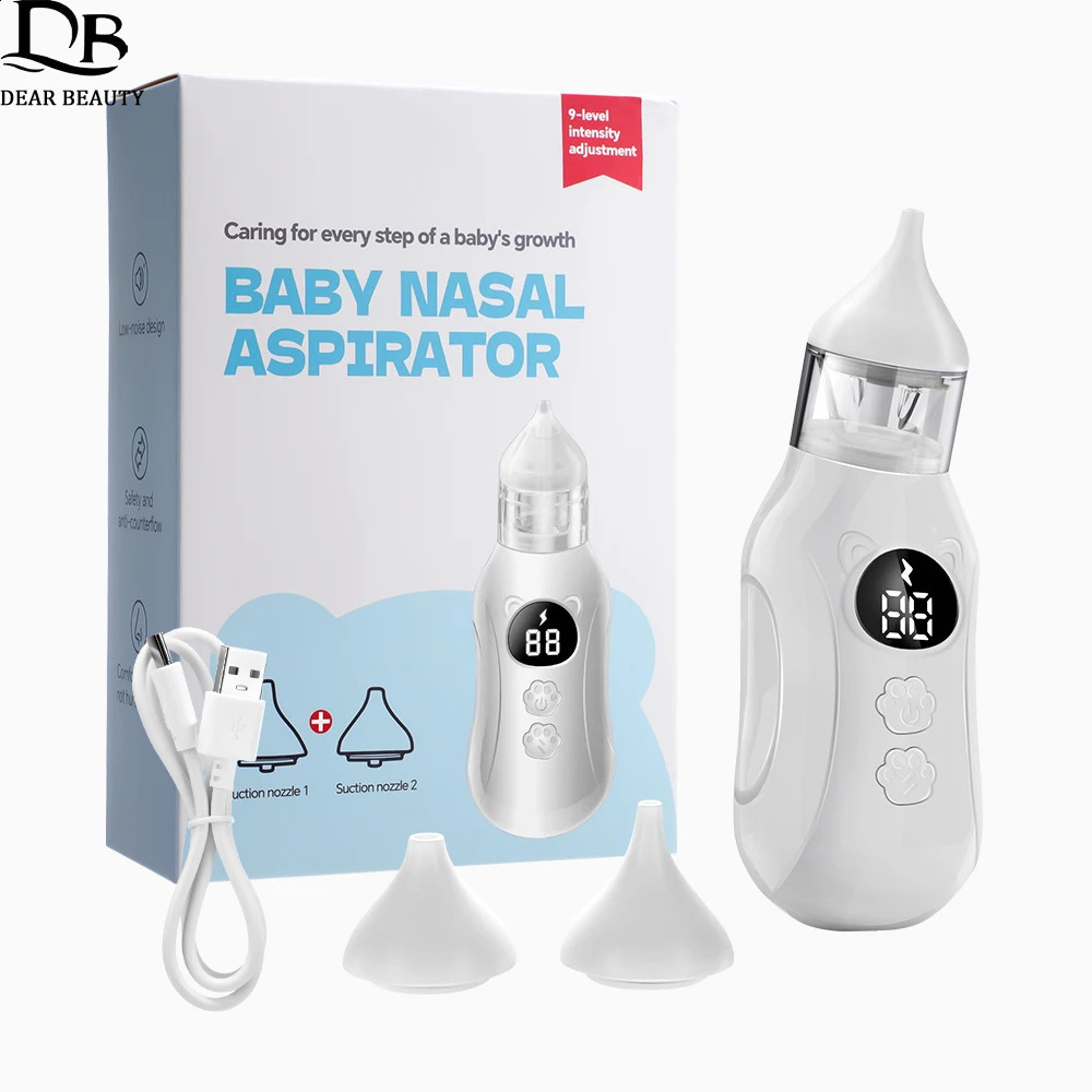 Electric Nasal Aspirator Low Noise 9 Suction Levels Rechargeable Nose Sucker Cleaner Snot Booger Mucus Remover For Infant 250823