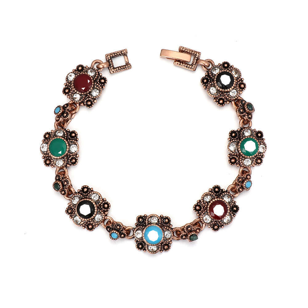 Trendy Hip Hop Single Row Bracelet black onyx Retro and simple bracelet Simple Personality Couple Bracelet Jewelry Female luxury jewelry