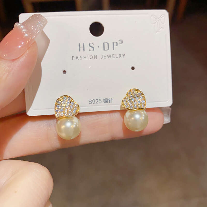 Earrings Gold Brass Copper Stamp Letter Earring Fashion Crystal Rhinestone Pearl Bowknot Womens Elegance Wedding Party Jewelry Accessories