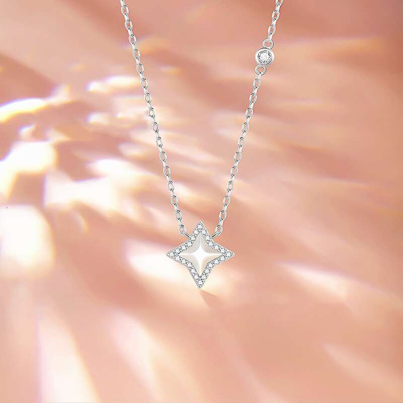 Four-pointed star light luxury collarbone chain Necklace for women Gold Plated Luxury necklaces Pendant Necklace Chain Jewelry Party gift