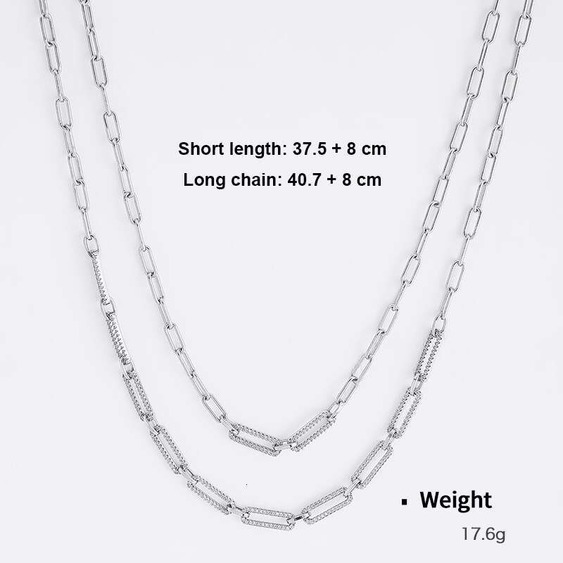 Women Wedding Jewelry Double Layer Snake Chain Necklaces Elegant Real Gold Plated Choker Necklace Friend Family Numbers Gift Luxury Accessory