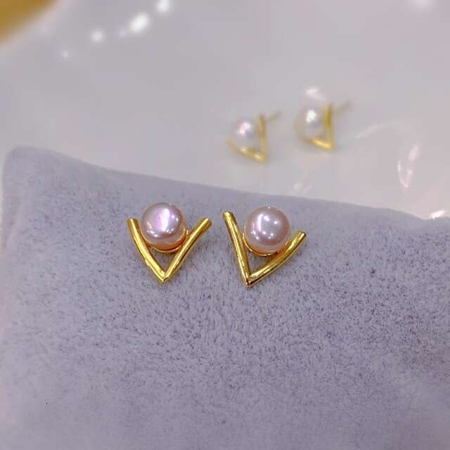 Elegant Freshwater Pearl Camellia Flower Stud Earrings Fashion Wedding women Luxury Diamond Zircon Stud Ball Pearl Earring Jewelry Nice Gift