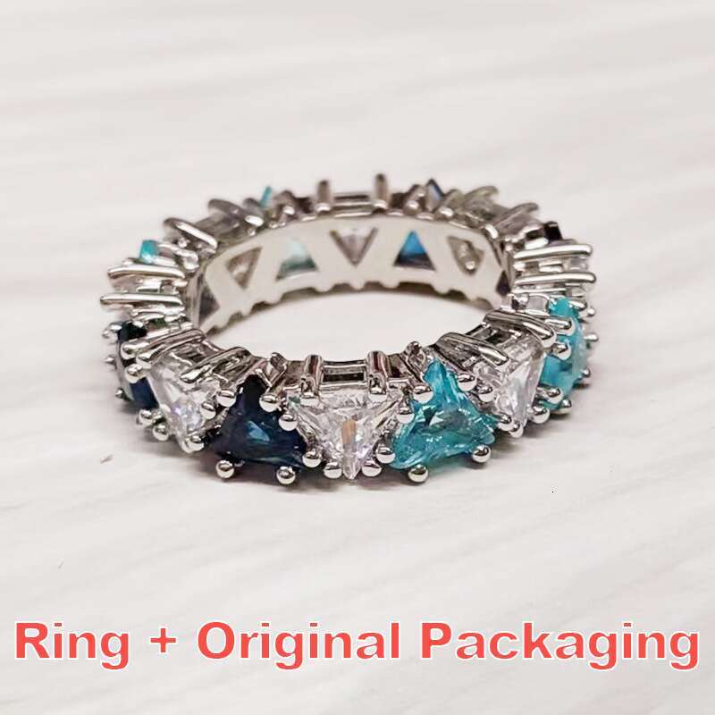 18K Gold Fill Princess Cut White Topaz Choucong Unique Wedding Rings Luxury Jewelry 925 Sterling Silver CZ Diamond Party Engagement Band Ring Men Gift