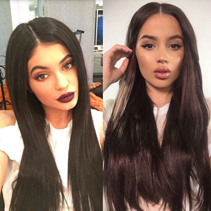 Women's 32" Brazilian Synthetic Straight hair with Full Lace Front and Soft Synthetic Cap j20