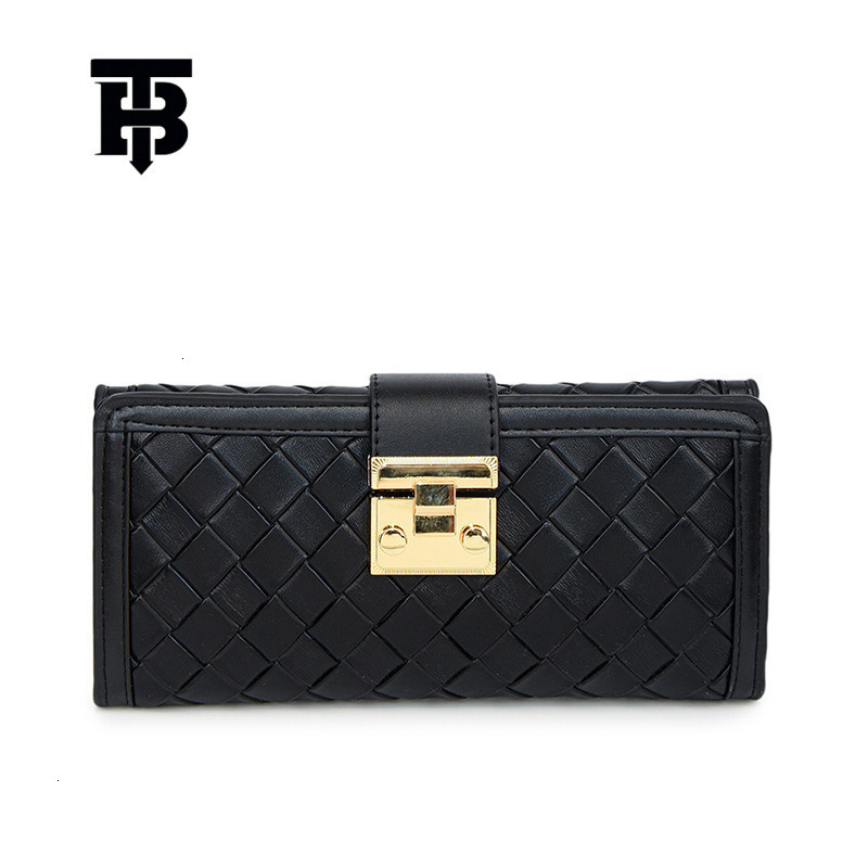 TB BHULAMTE Free Shipping Designer Luxury Women's Wallet Classic Short Woven Card Holder Fashionable Luxury Buckle Fold Long Handbag Coin Bag