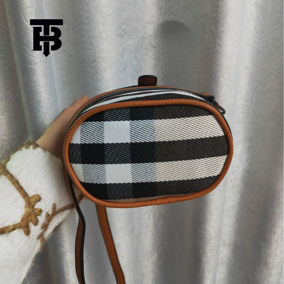 TB BHULAMTE Free Shipping Designer Luxury Women's Shoulder Crossbody Bag Fashion Canvas Checkered Phone Bag Casual Storage Bag Mini Handbag