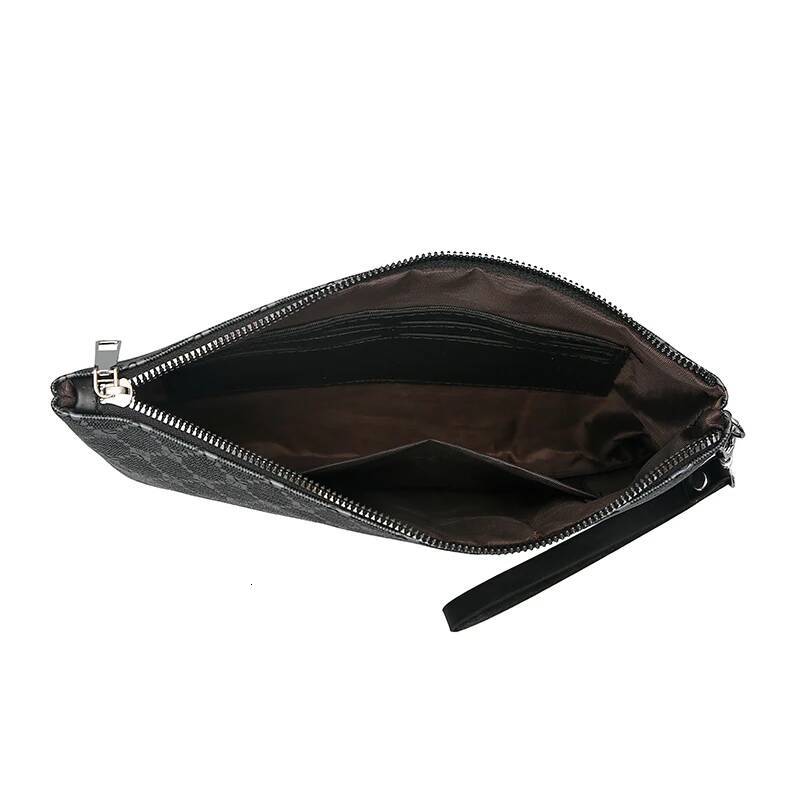 2025 Designer Bag Fashion Business Men Day Clutch Bag High Quality PU Leather Male Money Handbag Casual Mens Cardholder Case Pouch Bag