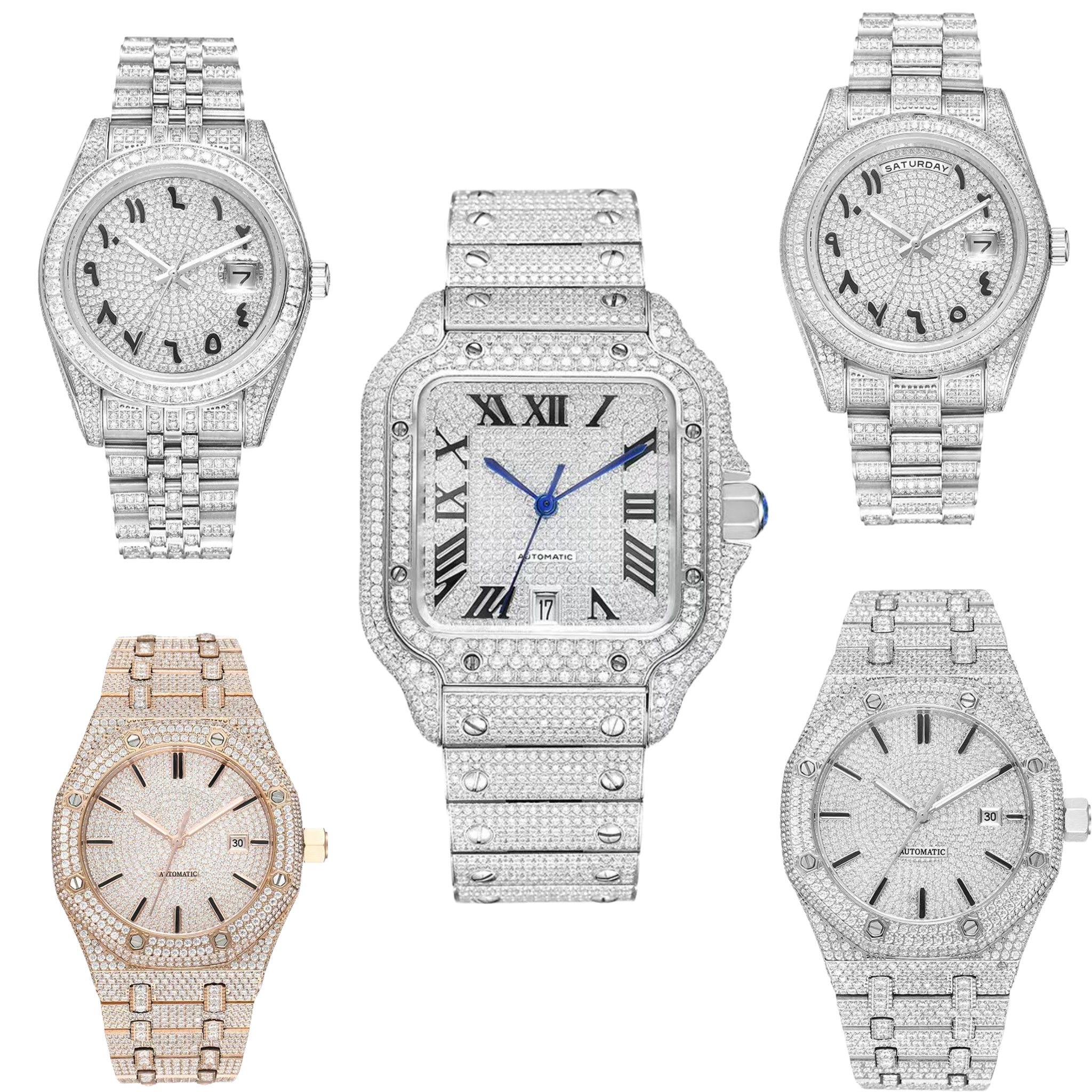 moissanite designer luxury watch mens watch watches men montre watch