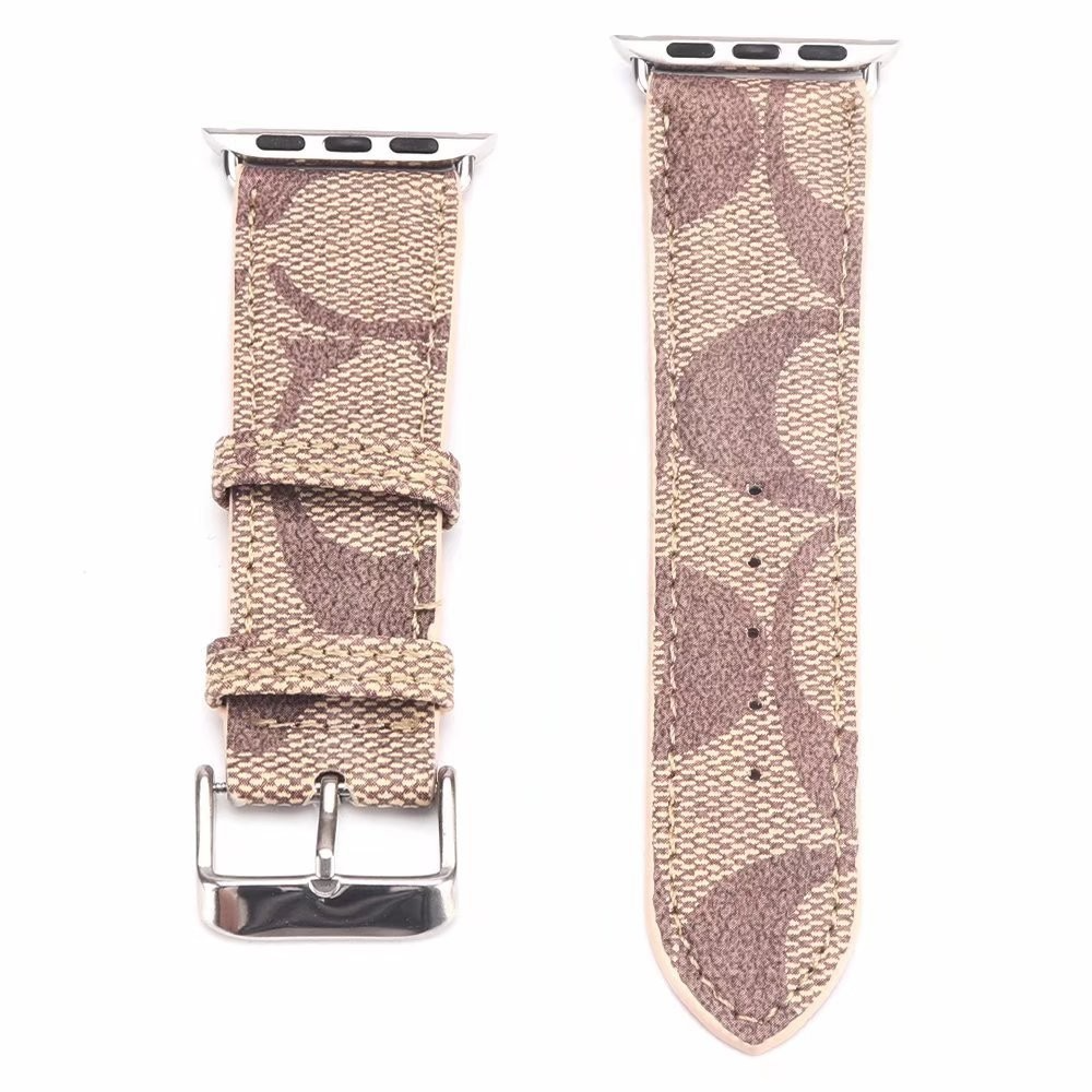 2025 Designer Genuine Leather Apple Watch Strap Suitable for 38/40/41/42/44/45mm Material Watch Strap
