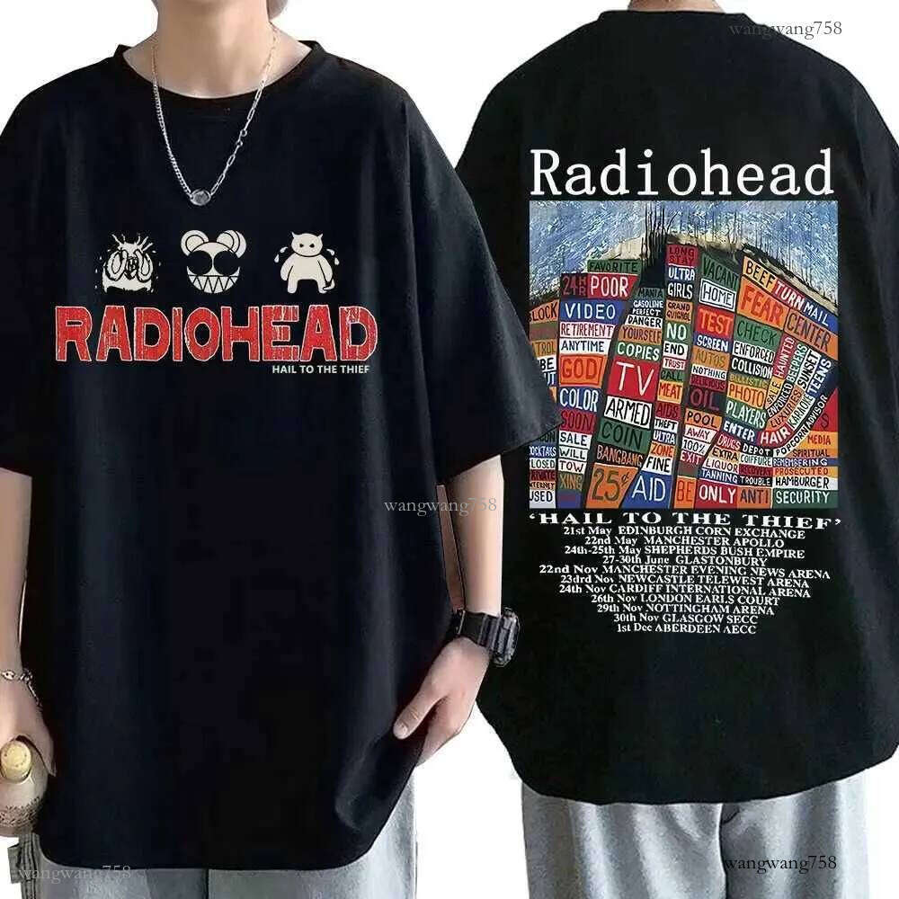 Radiohead Vintage T-Shirt | Oversized 100% Cotton Unisex Tee | Hail To The Thief Music Album | Hip Hop Rock Band
