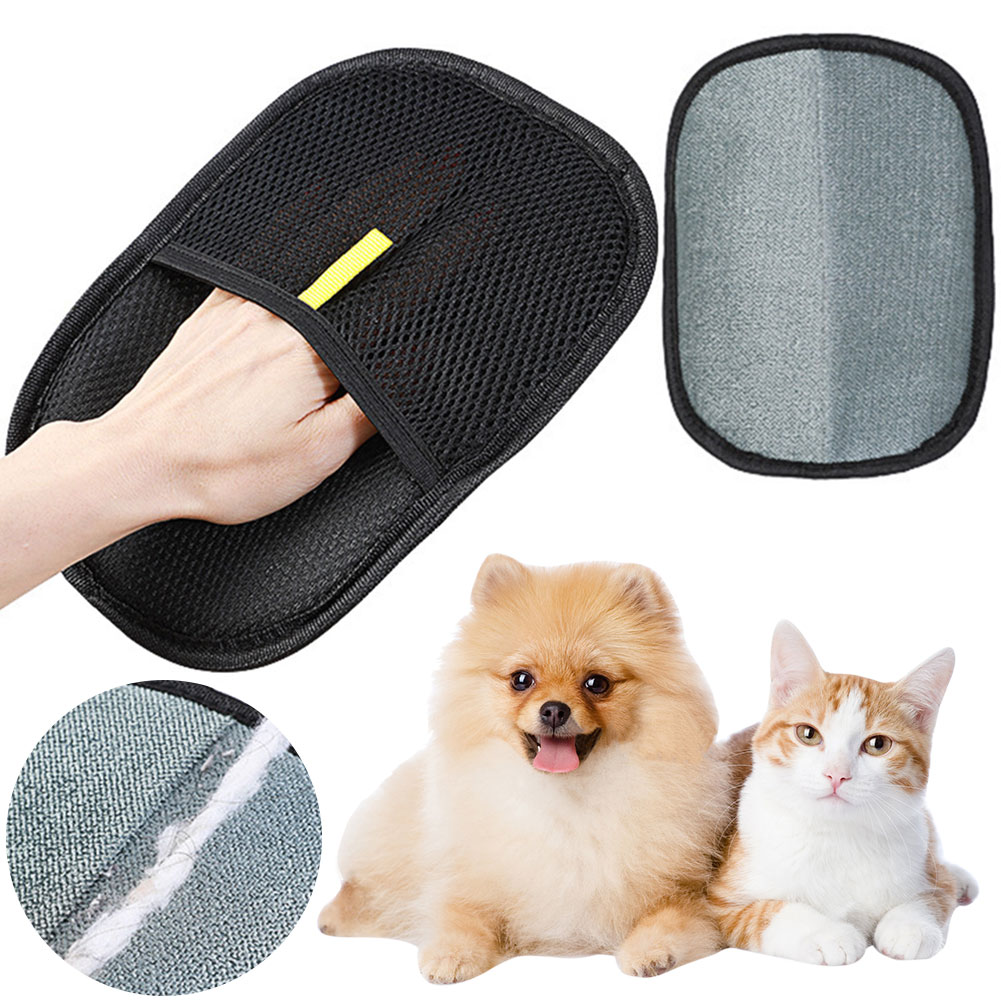 Pet Hair Remover Mitt Pet Hair Remover Gloves Deshedding Brush Glove for Dog Cat Rabbit with Long/Short/Curly Hair