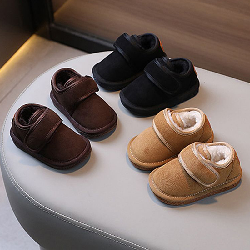 2025 Winter Children Snow For Boys Soft Sole Warm Plush Baby Little Walkfashion Kids Cotton Shoes Fashion Toddler Girls Boots Sizes 15 - 27 dh1922389