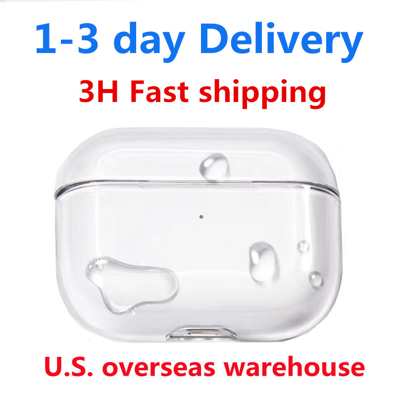USA Stock For AirPods pro 2 earphone 3rd 5 airpod 4 6 earphones 3 Solid Silicone Cute Protective Headphone Cover Wireless Charging Box 3nd 2nd Case